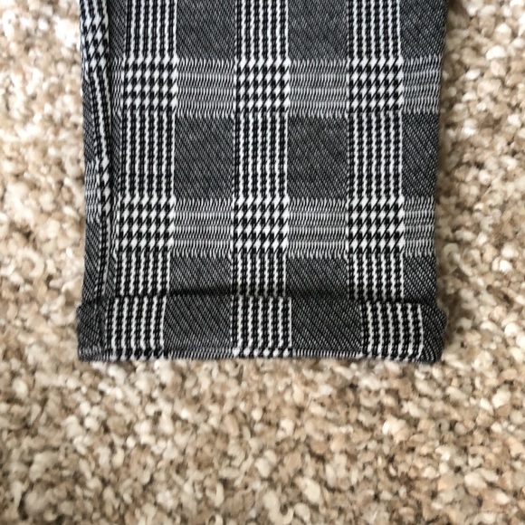 White Grey Checked High Waist Trousers Sz S - Picture 6 of 13
